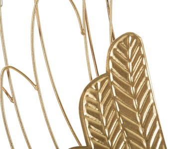 Casa Padrino Luxus Metall Wanddeko Flügel Set Gold 105,5 cm - Deko Accessoires