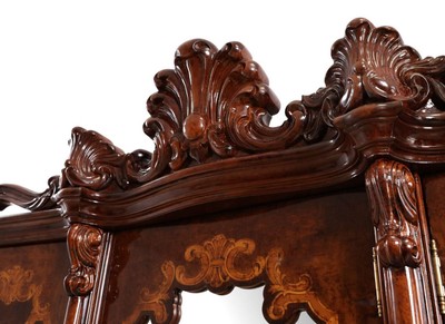 Casa Padrino Luxus Barock Schlafzimmer Schrank mit 5 Türen Braun 305 cm - Barock Möbel