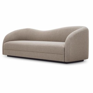 Casa Padrino Luxus Sofa Greige / Schwarz 230 cm - Wohnzimmer & Hotel Möbel