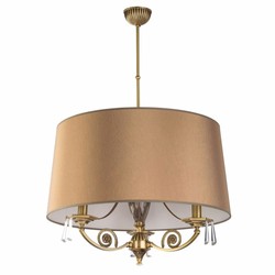 Casa Padrino lampada a sospensione barocco di lusso in cristallo ottone con patina / marrone Ø 60 cm