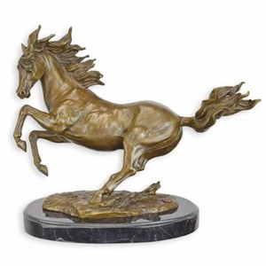 Luxus Bronze Skulptur Figur Bronzefigur Dekofigur Pferd