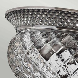 Round Baroque Crystal Ceiling Lamp Antique Silver