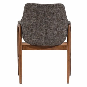 Casa Padrino Luxus Esszimmer Stuhl 6er Set mit Armlehnen Schwarz / Braun H. 86 cm