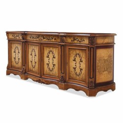 Luxus Barock Sideboard mit 4 Türen und 3 Schubladen Braun Naturfarben