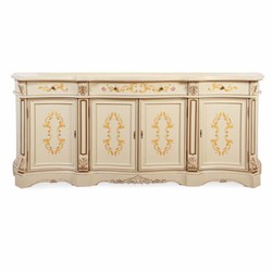 Casa Padrino aparador barroco de lujo crema / marrón 233 cm - Muebles barrocos