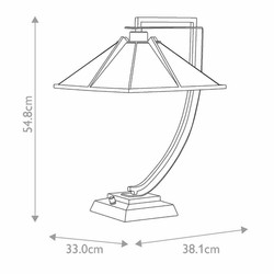 Casa Padrino luxury Tiffany table lamp lamp cream / bronze H. 54.8 cm - Tiffany lights