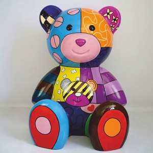 Casa Padrino figura decorativa XXL orsacchiotto colorato A. 120 cm