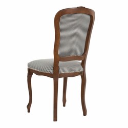 Silla de comedor de hotel barroco de lujo negro blanco marrón