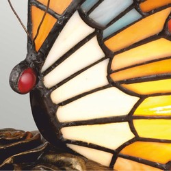 Casa Padrino luxury Tiffany LED table lamp butterfly colorful / bronze - Tiffany decorative lights