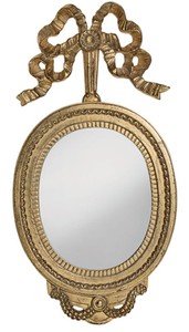Specchio da parete ovale barocco di lusso oro antico