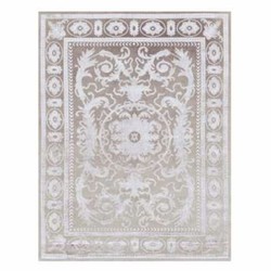 Hand-tufted luxury baroque wool carpet gray