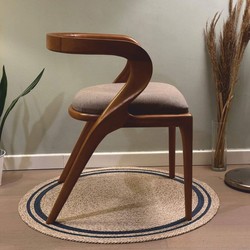 Casa Padrino luxury dining chair with armrests gray / brown - Hotel & restaurant furniture
