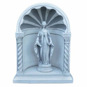 Casa Padrino cappella decorativa Art Nouveau del giardino in cemento con scultura grigio A. 66 cm