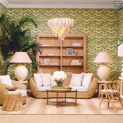 Casa Padrino tavolino di lusso in rattan naturale A. 46 cm - Mobili di lusso