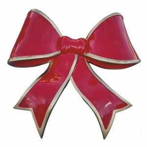 Casa Padrino fiocco decorativo XXL per albero di Natale bordeaux rosso / oro 140 cm