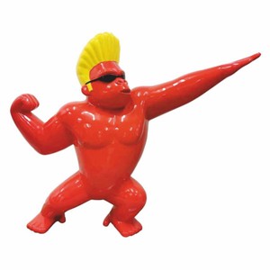 Casa Padrino scultura decorativa scimmia gorilla rosso / giallo / nero 139 x A. 120 cm