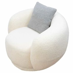 Casa Padrino fauteuil de salon & hôtel de luxe blanc 110 x 90 x H. 75 cm - Meubles de luxe