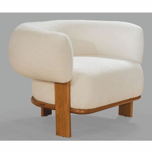 Casa Padrino fauteuil de salon & hôtel de luxe blanc / marron 100 x 80 x H. 70 cm - Meubles de luxe