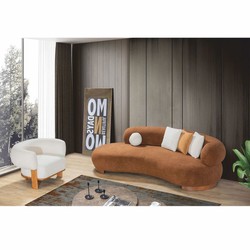 Casa Padrino fauteuil de salon & hôtel de luxe blanc / marron 100 x 80 x H. 70 cm - Meubles de luxe