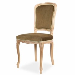 Casa Padrino ensemble de 6 chaises de salle à manger baroque de luxe vert olive / beige H. 100 cm - Meubles baroques
