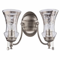 Magnificent Luxury Baroque Double Wall Lamp Silver