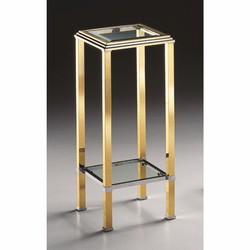 Casa Padrino columna de latón de lujo oro / plata A. 84 cm - Hecho en Italia