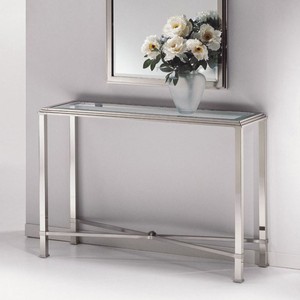 Casa Padrino consola de latón de lujo plata 105 x 35 x A. 81 cm - Hecho en Italia