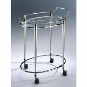 Casa Padrino chariot de service de luxe argent 70 x 47 x H. 74 cm - Fabriqué en Italie