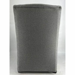 Casa Padrino chaise de salle à manger / chaise de bureau Chesterfield avec accoudoirs et roulettes gris