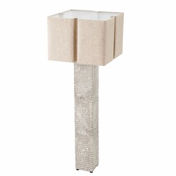 Casa Padrino lampada da terra di lusso in ceramica con paralume bianco antico / beige A. 165 cm