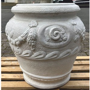 Casa Padrino maceta decorativo de jardín barroco gris A. 66 cm