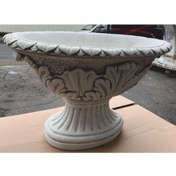 Casa Padrino pot de fleurs baroque de luxe gris Ø 100 x H. 60 cm - Fabriqué en Italie