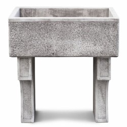 Rechteckige Jugendstil Gartenspüle Antik Grau