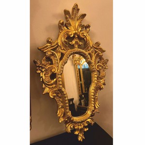 Casa Padrino baroque mirror gold H. 64 cm - Baroque style wall mirror