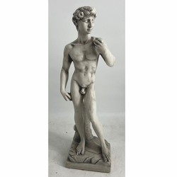 Casa Padrino escultura de decoración de jardín Art Nouveau de hormigón hombre gris A. 59 cm