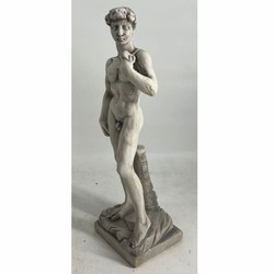 Casa Padrino escultura de decoración de jardín Art Nouveau de hormigón hombre gris A. 59 cm