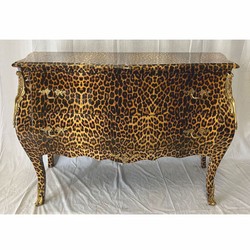 Barock Kommode mit Leoparden Design