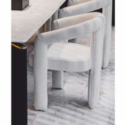 Casa Padrino luxury dining room chair with armrests white 60 x 65 x H. 80 cm