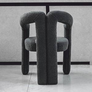 Casa Padrino Luxus Esszimmer Stuhl mit Armlehnen Dunkelgrau 60 x 65 x H. 80 cm