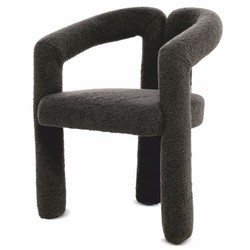 Casa Padrino luxury dining room chair with armrests dark gray 60 x 65 x H. 80 cm