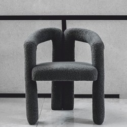 Casa Padrino luxury dining room chair with armrests dark gray 60 x 65 x H. 80 cm