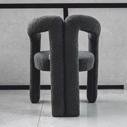 Casa Padrino luxury dining room chair with armrests dark gray 60 x 65 x H. 80 cm
