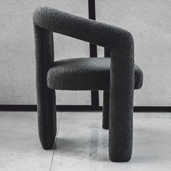 Casa Padrino luxury dining room chair with armrests dark gray 60 x 65 x H. 80 cm