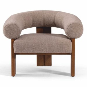 Casa Padrino luxury living room & hotel armchair gray / brown 90 x 90 x H. 75 cm - Luxury furniture