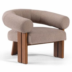 Casa Padrino poltrona di lusso da soggiorno e hotel grigio / marrone 90 x 90 x A. 75 cm - Mobili di lusso