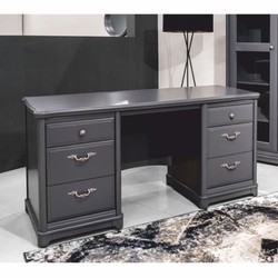 Casa Padrino escritorio de estilo campestre gris 155,8 cm - Muebles de oficina de estilo campestre