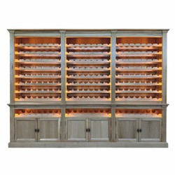 Casa Padrino armadio vino in stile country grigio / marrone 300 cm - Mobile bar in stile country