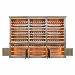 Casa Padrino armadio vino in stile country grigio / marrone 300 cm - Mobile bar in stile country