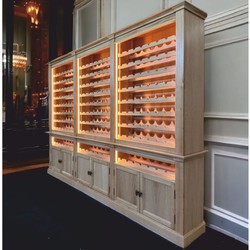 Casa Padrino armadio vino in stile country grigio / marrone 300 cm - Mobile bar in stile country