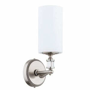 Casa Padrino lámpara de pared barroco de lujo plata / blanco A. 33 cm - Luces de estilo barroco